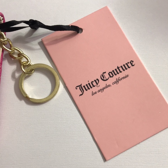 Juicy Couture Fuschia Heart and Soul Furget Me Not Flapp CC Coin Purse - Picture 2 of 11